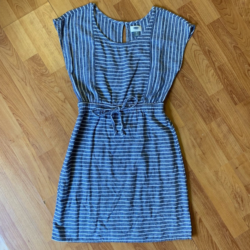 Old Navy Striped Linen Sun Dress